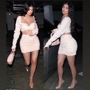 Missguided x Stassie Kylie Jenner Blush Skirt Set